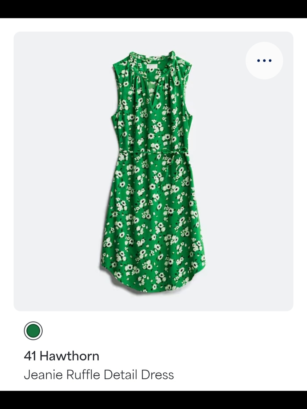 41 Hawthorn Green Floral Ruffle Dress